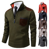 Men Sweater Cashmere Thick Polo Shirts